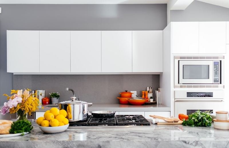 A bright, tidy home kitchen